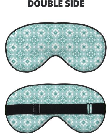 Blue Print Sleep Eye Mask - Soft Blindfold with Elastic Strap for Travel & Night Sleep - Buy Online on GoSupps.com