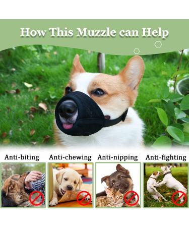 Breathable Dog Muzzle for XXS to XXL - Adjustable for Chihuahua Beagle Golden Retriever | Anti-Biting & Chewing - Black XS - Buy Online on GoSupps.com
