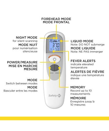 Safety 1st Simple Scan Forehead Thermometer - Grey | Accurate & Easy-to-Use - Buy Online on GoSupps.com