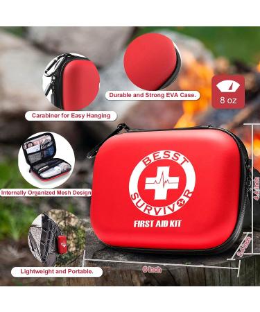 Portable Small First Aid Kit for Camping, Hiking, Car, Home - Compact Medical Supplies in EVA Case - Emergency & Medical Supplies - Buy Online on GoSupps.com