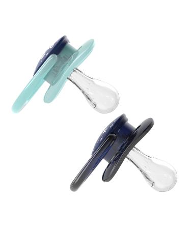 Dr. Brown's Advantage Pacifier with Clip - Blue 0-6 Months 2 Pack | Best for Infants - International Shipping Available - Buy Online on GoSupps.com