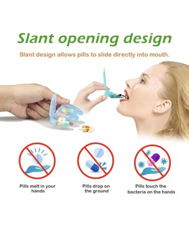 Patented Angled Pill Organizer - Easy 3 Times a Day Weekly Medicine Case for Travel & Home - Buy Online on GoSupps.com