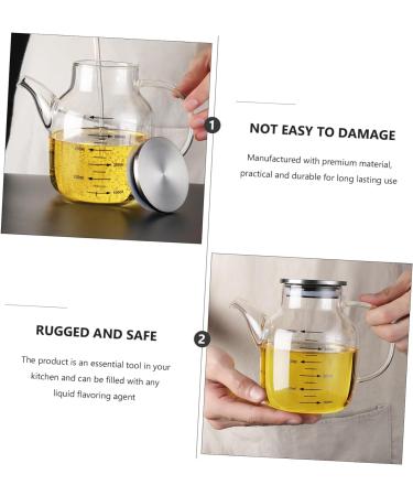 HOMSFOU Kitchen Oil Tank Kitchen Vinegar Cruet Oil Decanter Glass Terrarium Oil Vinegar Bottle Salad Dressing Containers Premium Oil Bottle Condiment Bottle Liquid High Borosilicate Glass - Buy Online on GoSupps.com