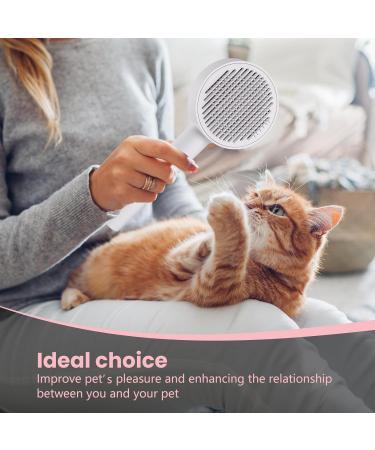 Best Self-Cleaning Pet Brush for Cats - Remove Loose Hair Effortlessly | Long & Short Hair - Unlocking Button | International Shipping Available - Buy Online on GoSupps.com