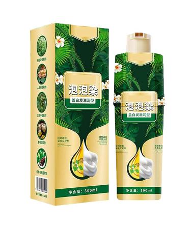 Hongjingda Instant Shampoo for Hair Color - 300ml Instant Fast Hair Dye Color Wash Magic Hair Dye Shampoo | Brown Hair Coloring Shampoo for Men & Women