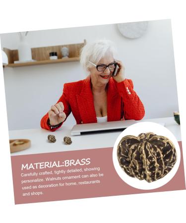 Zerodeko Chinese Walnut Decoration | Hand Exercise Balls for Adults | Mini Walnut Figures & Brass Handicrafts | Unique Tea & Pet Decor - Buy Online on GoSupps.com
