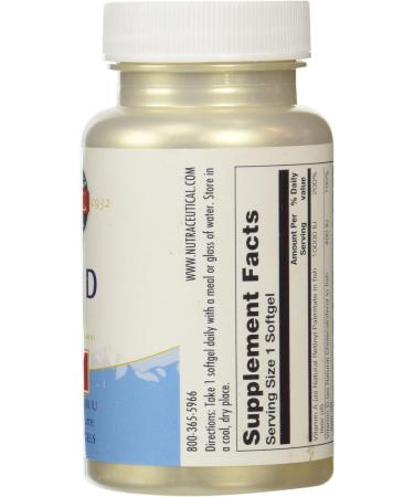 KAL Vitamin A and D 10,000/400 IU Softgel 100 Count - Supports Immune Health and Bone Strength - Buy Online on GoSupps.com
