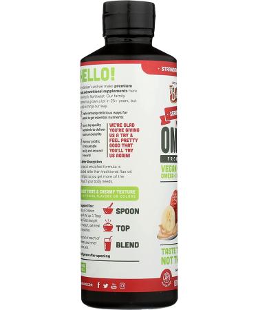 Barlean's Seriously Delicious Omega-3 Flax Oil Strawberry Banana Smoothie 16 oz - Healthy & Tasty - Buy Online on GoSupps.com