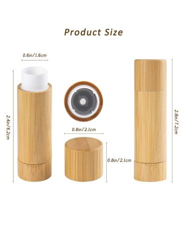 6 Refillable Bamboo Lip Balm Tubes - Merysan 5ml Empty Lipstick Sleeves for DIY Homemade Lip Balm - Buy Online on GoSupps.com