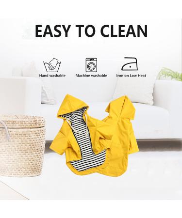 Minezi Hundred Coat - Wind & Rainproof Reflective Buttons & Zippers Adjustable Cord Removable Hood - Yellow Size L (Breast Circumference: 60-69cm) - International Shipping Available - Buy Online on GoSupps.com