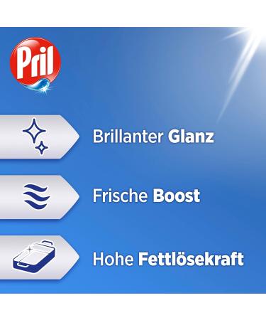 Pril Kraft Gel Power & Pearls - 16x450ml Hand Dishwashing Detergent for High Fat Resolution & Brilliant Shine | Fresh Boost Clean Dishes - Buy Online on GoSupps.com