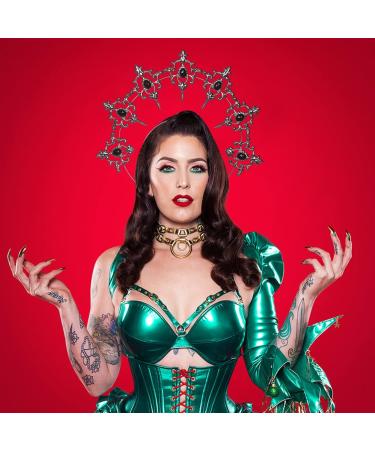 L'VOW Vintage Saint Halo Crown Tiara Headband Baroque Goddess Bridal Hair Accessory Costume - S1 Silver - Buy Online on GoSupps.com