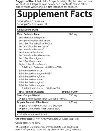 Buy Garden of Life Dr. Formulated Probiotics Mood+ 60 Veg Capsules | Enhance Mood & Gut Health - Buy Online on GoSupps.com