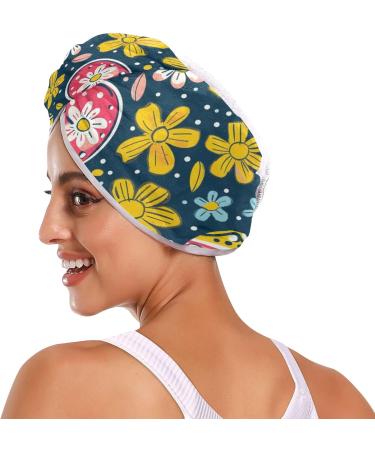 Easter Floral Eggs Hair Towel 2 Pack - Super Absorbent Quick Dry Hair Turbans for Women & Girls - Buy Online on GoSupps.com