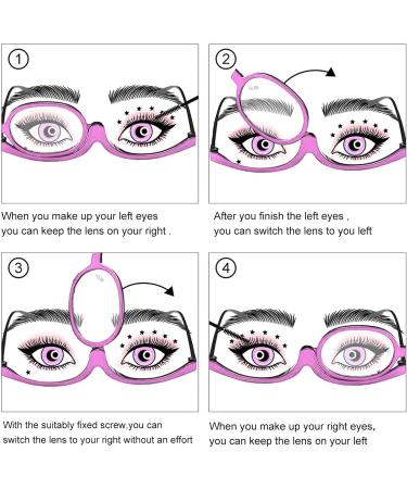 Stylish Foldable Makeup Glasses for Women - +2.0 Reading Glasses for Presbyopia - Pink Makeup Reading Glasses - Buy Online on GoSupps.com