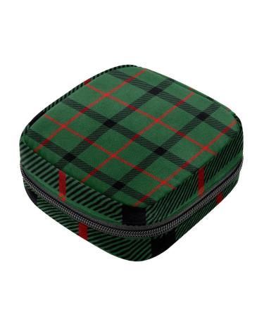 Tartan plaid Scottish pattern women bandage storage bag portable period pocket for women teenage girls menstrual cup bags bag silent insert holder