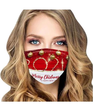 100PCS 2021 Happy New Year Disposable Face_Mask Breathable 3-Layer Elastic Earloops Protective Disposable_Masks Festival Party - Buy Online on GoSupps.com
