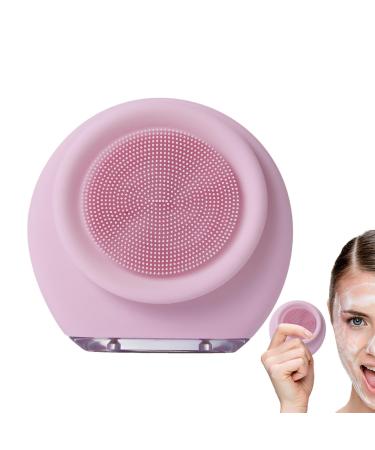 Facial Cleansing Brush | Electric Facial Brush Gentle Silicone Face Wash Brush Skin Rejuvenating Face Exfoliator Scrubber Silicone Face Brush Cleanser for Family Pink