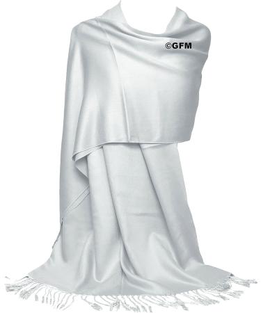 GFM Smooth Shiny Surface Pashmina Style Scarf - White | L9 - Buy Online on GoSupps.com