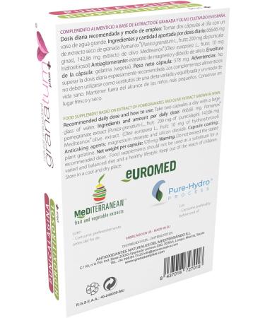 Granatum Plus: Powerful Pomegranate & Olive Extract Dietary Supplement - 4 Boxes of 60 Capsules | Punicalagin & Hydroxytyrosol - Buy Online on GoSupps.com