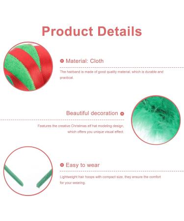 Lurrose 2pcs Christmas Headband Set - Santa Hat & Striped Clown Hair Hoops | Festive Party Favor Gifts (Mixed Colors) - Buy Online on GoSupps.com