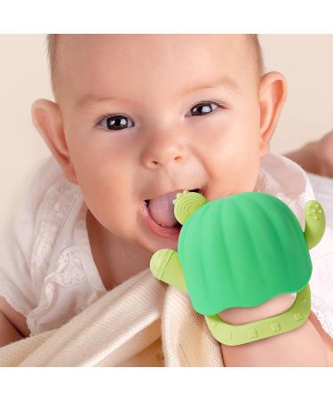 2 Pack Teething Baby Teether Mittens for 0-12 Months - BPA Free Cactus Teething Toys, Anti-Drop & Detachable Silicone Chew Toys for Infant Sucking Needs Relief (Green+Yellow) - Buy Online on GoSupps.com