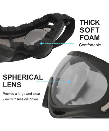 LJDJ Motorcycle Goggles Set of 2 - Anti-UV Dirt Bike ATV Motocross Protective Glasses for Men Women Kids - Adjustable Offroad Tactical Combat Goggles in Black with Clear Lens - Buy Online on GoSupps.com