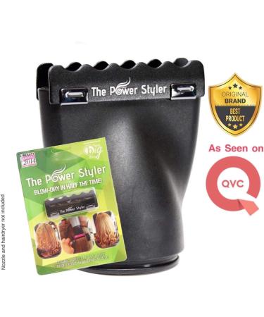 Ceramic Hair Dryer Nozzle Attachment - Smooth, Shiny & Frizz-Free Hair | The Power Styler Black - Buy Online on GoSupps.com