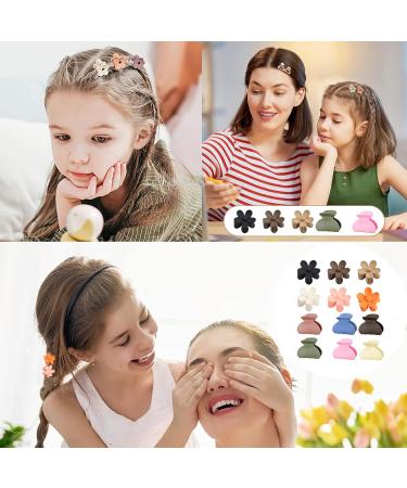 12Pcs Flower Hair Claw Clips - Nonslip Mini Claw Hair Accessories for Women and Girls (Random Color) - Buy Online on GoSupps.com