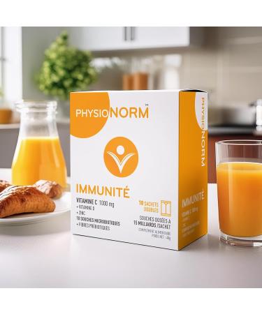 Physionorm Immunite Comple ment Alimentaire - Booster Syste me Immunitaire - Combat Les Infections - Ferments Lactiques Zinc Vitamines C Vitamine D - 10 Sachets Double Dose - Fabriqu en France - Buy Online on GoSupps.com