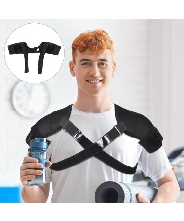 Happyyami Double Shoulder Brace - Elastic Shoulder Bandage & Strap for Hiking Sports & AC Joint Pain Relief - Buy Online on GoSupps.com
