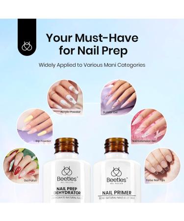 Beetles 20ml Nail Dehydrator and Primer - Acid-Free Natural Nail Prep for UV Gels & Acrylics | Professional Quality Nail Bond for Salons - Buy Online on GoSupps.com