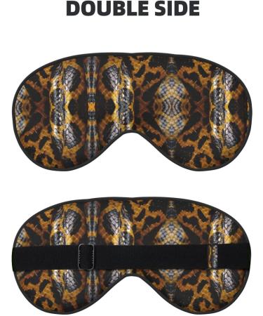 Yellow Snake Print Unisex Sleeping Eye Mask | Soft Adjustable Face Mask for Perfect Sleep - Buy Online on GoSupps.com