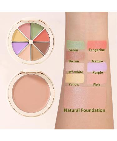 Rosarden 8 Color Corrector Palette | Full Coverage Cream Foundation & Concealer Palette | Contour & Concealer for Dark Circles | Travel Makeup Palette with Mirror & Brush - Buy Online on GoSupps.com