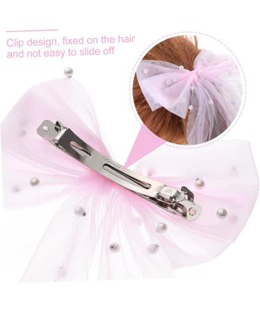Beatifufu Bridal Hair Accessories Pearl Hair Clips Bride Hair Bow Bridal Hair Bow Pearl Veil Hair Bows Pink Hair Bow Wedding Hair Bow Bride Hair Clip Bachelorette Party Favors - Buy Online on GoSupps.com