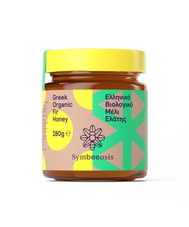Symbeeosis Organic Greek Fir Honey - Rich in Trace Minerals, Low Glucose for Glycemic Control - High in Polyphenols, Phytonutrients, Potassium, Magnesium, Phosphorus and Iron