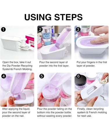 Powder Trays Tool - Portable Dip Powder Catcher Double Layer French Recycling Powder Box | Durablee Powder Storage Box Unique Dipping Powder Container Dipping Powder Collection Container - Buy Online on GoSupps.com