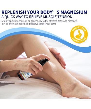 60ml Magnesium Oil Spray - 100% Pure Natural Fast-Absorbing Topical Solution for Muscle Relief Joint Pain and Relaxation - Buy Online on GoSupps.com