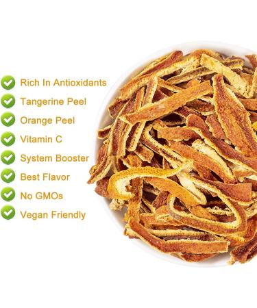 PlantGift Tangerine Peel Tea 80G/2.82oz Dried Orange Peel Herbal Tangerines Chen Pi Tea Rich in Antioxidants and Immune Vitamin C - Buy Online on GoSupps.com
