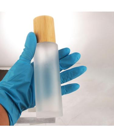 Cosidea 100ml Refillable Bamboo Lid Glass Bottles | Lotion Pump & Travel Containers for Cosmetics - Buy Online on GoSupps.com