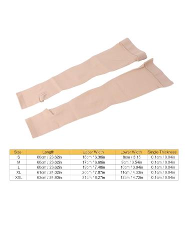 Compression Socks for Enhanced Blood Circulation | Breathable Elastic & Thin High Open Stockings for Sports Nursing & Running (XXL) - Buy Online on GoSupps.com