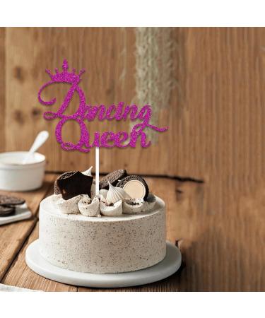 Disco Dancing Queen Cake Topper Happy 17th Birthday Decorations for Girls Young and Sweet Only 17 Dancer Ballerina Birthday Cake Decor Supplies Rose Red - Buy Online on GoSupps.com