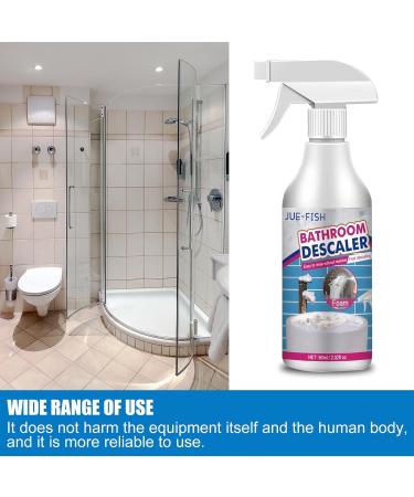 Bathroom Descaler Spray 60ml Bathroom Cleaner Spray Stubborn Stains Cleaner Shower Glass Cleaner Limescale Remover Spray Fast Descaling Easy to Rinse without Residue (1PC) - Buy Online on GoSupps.com