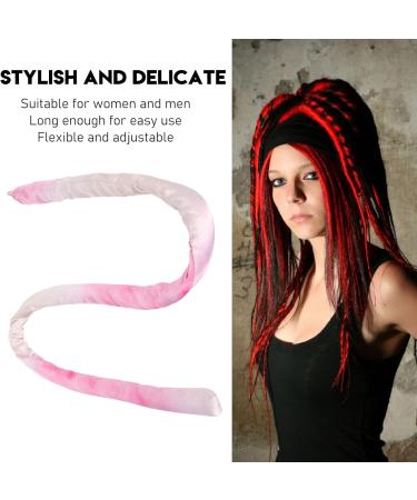 Verdant Touch Spiral Lock Hair Tie Bendable Iron Wire Dreadlocks Hair Tie Imitated Silk Tie Dye Pink 180mm Spiral Lock Hair Tie - Buy Online on GoSupps.com