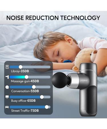 Arboleaf Massage Gun Lightweight Gun with 4 Silicone Attachments 5 Speeds 3000 rpm 2000 mAh USB C Quiet Muscle Gun for Muscle Relaxation - Buy Online on GoSupps.com