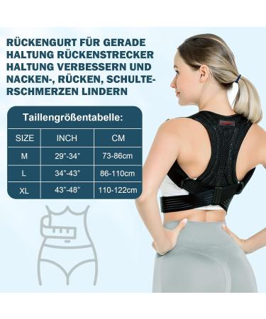 Kungfuren Posture Corrector - Back Brace for Men and Women - Lower Back Pain Support Belt - Black (Size M 29-34) - Buy Online on GoSupps.com