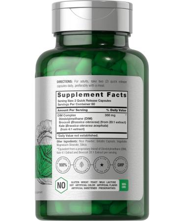 Horb ach DIM Supplement | 350mg Complex | for Women & Men | 120 Capsules | Diindolylmethane | with Broccoli & Kale | Non-GMO Gluten Free - Buy Online on GoSupps.com