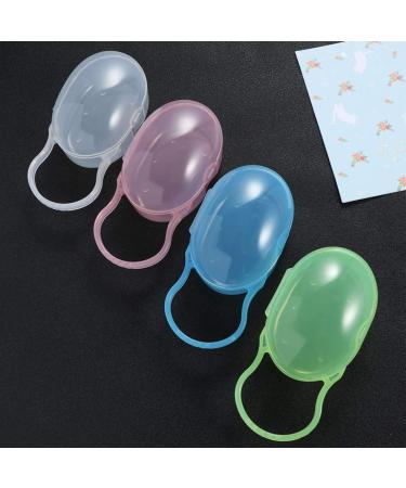EXCEART 5pcs Baby Pacifier Case with Clip - Dustproof & Travel-Friendly for Newborns - Random Colors - Buy Online on GoSupps.com