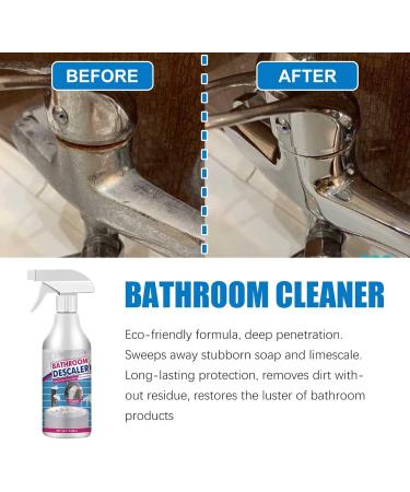 Bathroom Descaler Spray Jue Fish Bathroom Descaler Joe Fish Stubborn Stains Cleaner Bathroom Descaler Limescale Cleaner Shower for Toilet Bath Shower (1 Bottle) - Buy Online on GoSupps.com