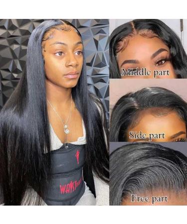 Buy 13x4 HD Lace Frontal Wig - 30 Inch Straight Brazilian Transparent Lace Front Wig for Women | 180 Density Real Hair Wig - Buy Online on GoSupps.com